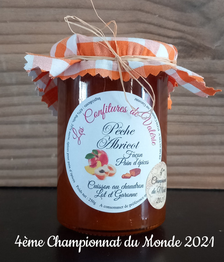 Confiture de Pêche-Abricot Façon Pain d'Epices. 4éme Championnat du Monde 2021